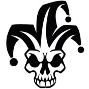 Resim Kıvırcıkyoga Joker Oto Motor Laptop Duvar Folyo Sticker 15 X 16 Cm 