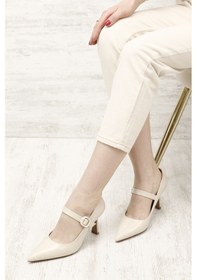 Resim Gönderi R Ten Rugan Sivri Burun Kadeh Ökçe Mary Jane Ayakkabı Ten Rugan 