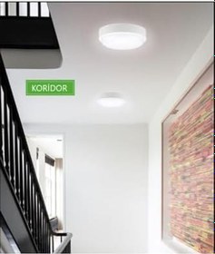 Resim Banyo Tavan Lambası Artos 20w Yuvarlak Beyaz Balkon Lambası 6400k Beyaz Led Işık Teras Duvar Lambası (Beyaz) 