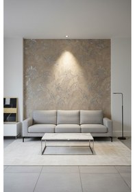 Resim İthal 16m2 Duvar Kağıdı 3boyutlu Yeni Çiçek Desen Simli Silinebilir Gri 