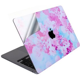 Resim Apple Uyumlu MacBook Air Kılıf Koruyucu Sticker Laptop Kaplama Touchıd A2179 İle Uyumlu Flower03 Açık Lila 