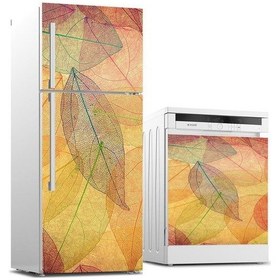 Resim Buzdolabı Ve Bulaşık Makinası Beyaz Eşya Sticker Kaplama Sonbahar (498530926) 