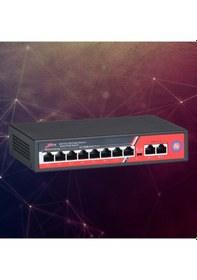 Resim Ztech Zr-1010 8+2+1 Poe Switch10/100 Mbps+2 Lan 100/1000mbps+1 Sfp Slot, 120w Watchdog Function 