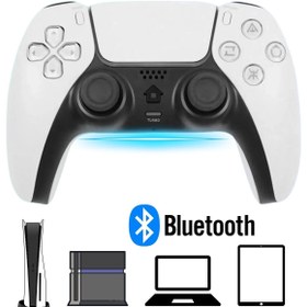 Resim NEFFO Bluetooth Oyun Kolu Ps4 Ps5 Ve Pc Uyumlu Wireless Kablosuz Oyun Kolu Joystick 