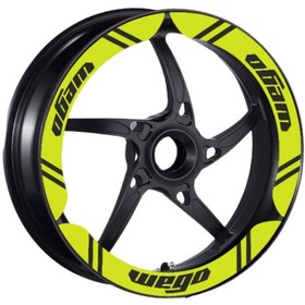 Resim Tvs Wego 110 2012-22 Uyumlu Flo Sarı Geniş Jant Şeridi 