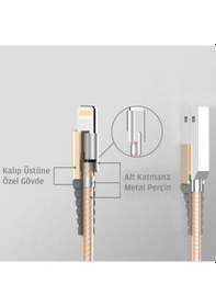 Resim Bix Apple iPhone Uyumlu Için Ultra Güçlendirilmiş Mfı Lightning Şarj Kablosu 