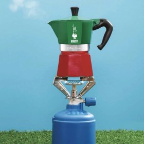 Resim Braventa Collection - Express Italia: 6 Cups Ocak Üstü Espresso Pişirici - 270ML - Karma Renk - Alüminyum Gövde - Patent 