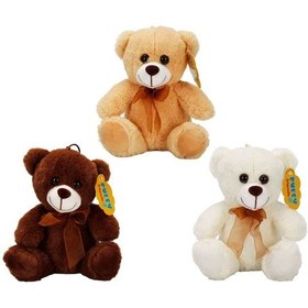 Resim 0998 Sun-jhn-pff-sk Peluş Ayı Oturan Kurdeleli 21cm 2r Çok Renkli 