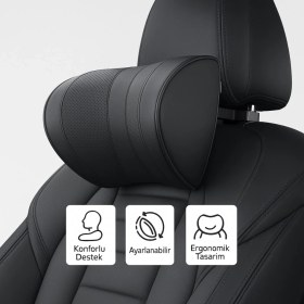 Resim Polham Ayarlanabilir Ergonomik Boyun ve Baş Desteği Yastık / Konforlu Sürüş, Maksimum Destek, Universal 