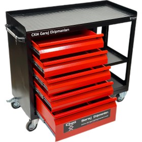 Resim CKM 5 Çekmeceli Takım Dolabı Raflı 