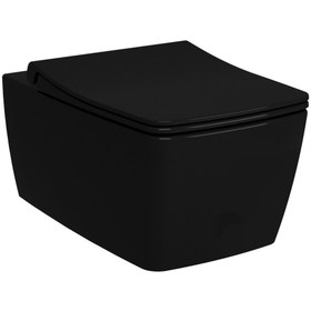 Resim VitrA Metropole 7672b070-0559 Rim-ex Asma Klozet, 56 Cm, Siyah 