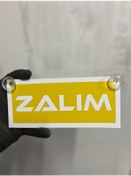 Resim Sarı Renk Üzeri Beyaz Renk Zalım Yazılı Vantuzlu Cam Süsü 