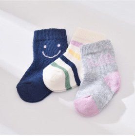 Resim Biorganic Smile 3'lü Kız Bebek Çorabı 68451 