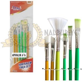 Resim İzmir Fırça Hobi Boyası Fırça Seti Ayvalık - 6 Parça 