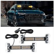 Resim Xuweiwei Kamyon Ve Otomobiller İçin Kehribar Güvenlik Amber Led Işıkları Çift Trafik Bilgi Şeridi Kolay Kurulumlu Emme Kupa 
