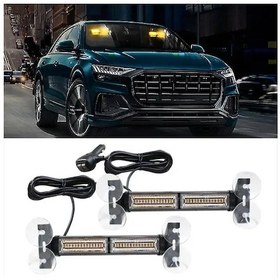 Resim Xuweiwei Kamyon Ve Otomobiller İçin Kehribar Güvenlik Amber Led Işıkları Çift Trafik Bilgi Şeridi Kolay Kurulumlu Emme Kupa 