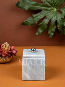 Resim MIARIK DESIGN & DEKORASYON Dekoratif Mermer Kare Detaylı Pamukluk 