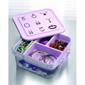 Resim Takı Dikiş Kutusu Saklama Kabı Hobi Kutusu 