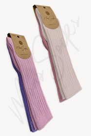 Resim Mono Socks Çocuk Kabartmalı Diz Altı 4'lü Çorap 