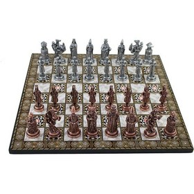 Resim Büyük Boy Metal Osmanlı Bizans Satranç Takımı Antik Ve Katlanır S 