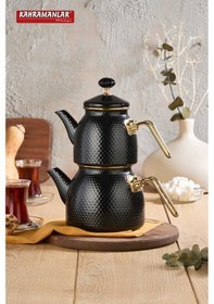 Resim Kahramanlar Prime Black Emaye Çaydanlık 
