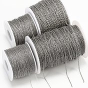 Resim 10 Metre / rulo Paslanmaz Çelik O Şekilli Zincir Bileklik Kolye DIY Takı Yapımı Toptan 