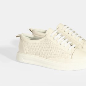 Resim Desa Kadın Beyaz Deri Bağcıklı Spor Ayakkabı 