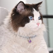 Resim Şık Sahte İnci & Kurdele Fiyonklu Kedi Tasması - Büyüleyici Evcil Hayvan Kolye Aksesuarı, Evcil Hayvan Tasması Kolye, 1 adet 