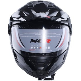 Resim Ncr X-Cross Ece-22.06 Çene Açılır Kask Parlak Siyah 