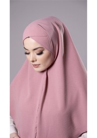 Resim Hürrem Bone Gül Kurusu Pratik Hazır Geçmeli Tesettür Eşarp Aerobin Kumaş Çapraz Hijab 2307 18 