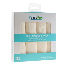 Resim Babyjem Bürümcük Mendil 4'lü Ekru - Ekru 