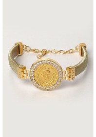 Resim Ena Kauçuklu Gold Simli Çeyrekli Bileklik 