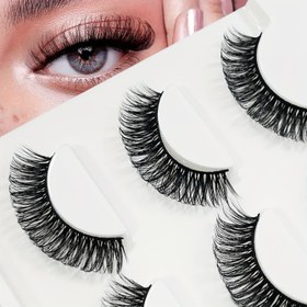 Resim Lüks 3D Kabarık Rus Şerit Sahte Kirpikler - Kalın, Dağınık ve D-Kıvrımlı, 10-12mm Uzunluk, Koku Olmadan, Tekrar Kullanılabilir, Başlangıç Seviyesinde Kullanılabilir, Çoklu Çiftler için Dolgunluk ve Hacim, Başlangıç Makyajı, Dağınık Kirpik Görünümü, Kokusuz Kozmetikler 