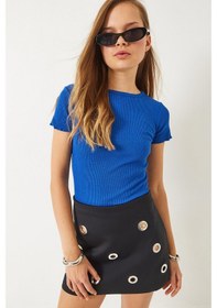 Resim Shade Kadın Fitilli Kaşkorse Basic T-shirt 60261476 - Saks 