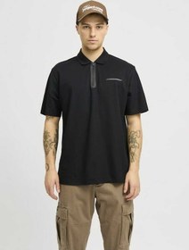 Resim Jack & Jones Jack&jones Jcofusion Pique Polo Erkek T-shirt 12273127 Siyah 