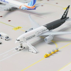 Resim 1 adet Airbus A350 F-WWCF Tanıtım Uçağı, 7.87 inç Prototip Döküm Metal Uçak Modeli ile Taban | Havacılık Tutkunu Hediye Koleksiyon Seti 