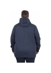 Resim Moc Grande Mocgrande Büyük Beden Kapüşonlu Sweat Double Face Winter 25700 Lacıvert Lacivert 