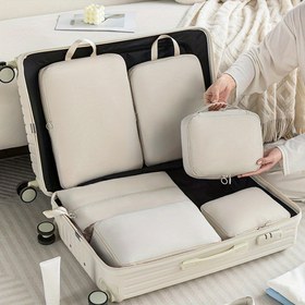 Resim 6 adet Küçültülmüş Ambalaj Küpleri - Dayanıklı, Kolay Temizlenebilir Polyester Malzeme, Bagaj ve Giysi Sıralama için Hafif Seyahat Düzenleyici, El Yıkama veya Profesyonel Kuru Temizleme 