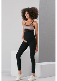 Resim Siyah Pamuk Rahat Hamile Tayt - Hamile Tayt - Siyah Tayt - Siyah Hamile Tayt - Pamuk Tayt 001 