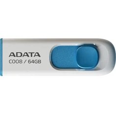 Resim Adata C008-64GB 64GB USB2.0 Classic (White + Blue) Flash Bellek 