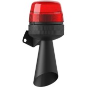 Resim Mesan LED Multifonksiyon Tek Ses Borulu Siren Ses Ayarlı MS 5843 Kırmızı 12-24VDC 