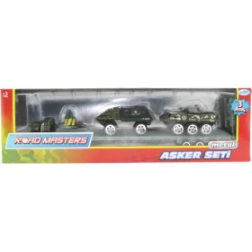 Resim Mega Oyuncak Tır + Panzerli Metal Askeri Araç Seti 