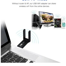 Resim Nivego Ac1300 Mbps Usb 3.0 Adaptör Çift Anten Kablosuz Wifi Alıcı 