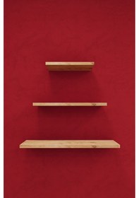Resim Asra Trend Modern 3'lü Uçan Raf Çok Amaçlı Duvar Rafı Organizer %100 Mdf Kitaplık Mutfak Banyo Rafı Drf05 Safir Meşe 