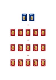 Resim Nadir Gold 24 Ayar 20 Gram Külçe Altın 2 Adet 2,5 Gram Külçe Altın + 15 Adet 1 Gram Külçe Altın 