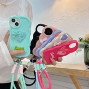 Resim Macaron Dalgalı Kenarlı Cep Telefonu Kılıfı, Mat Yumuşak Kabuk, Kum Aşk Kalbi, Boyun Askısı ve Kayış ile, iPhone 15 14 13 12 11 Pro Max X Xs Xr XsMax ile Uyumlu, İyi Tutuş, Hassas Düğmeler, Kızlar İçin Uygun, Şık ve Sevimli 