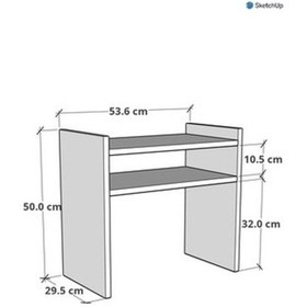 Resim Tezgah Üstü Mikrodalga Fırın Rafı Mutfak Organizer Atlantik Çam 