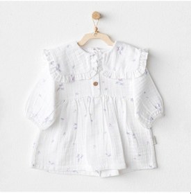 Resim Kız Bebek Elbise Dress Magical Butterfly Muslin Ac25585 Beyaz 