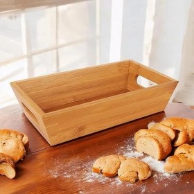 Resim Deconox Bambu Ekmek Sepeti 23X13X7CM, Bambu Ekmeklik, Bambu Ekmek Sunumluk 