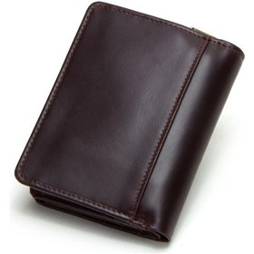 Resim Contact's Deri Erkek Cüzdan Kısa Para Küçük Çile Cüzdan Partmon Erkek Kısa Cüzdan Erkekler Yüksek Kalite Çok Renkli 